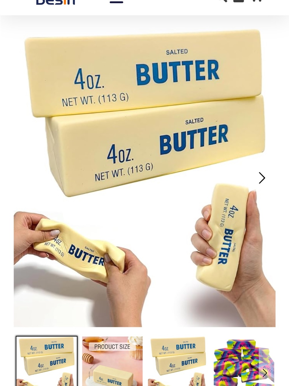 Butter Squishy Toy 4oz.
New, Never Opened